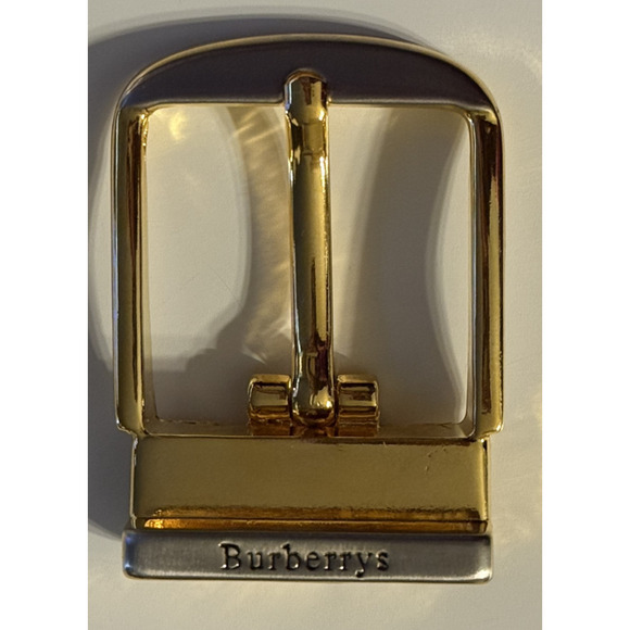Authentic Vintage 90s Burberrys Two Tone Replacement Belt Buckle British Luxury - Picture 1 of 14